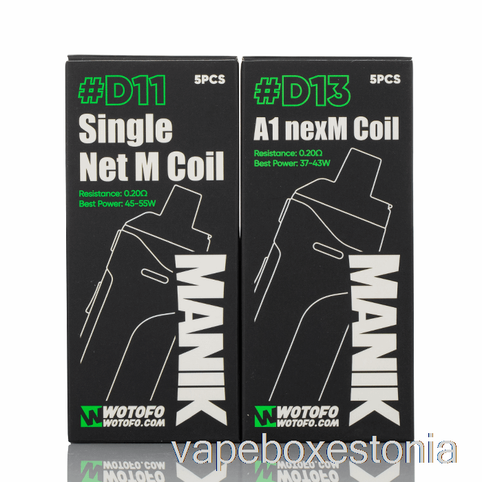Vape Box Estonia Wotofo Manik Asenduspoolid D14 A1 Koonilised Nexmesh Poolid